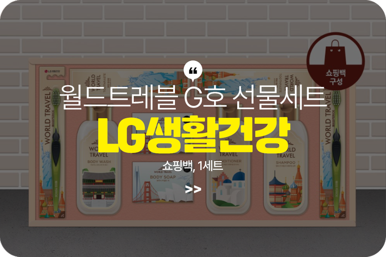 LG생활건강 월드트레블 G호 선물세트 + 쇼핑백, 1세트