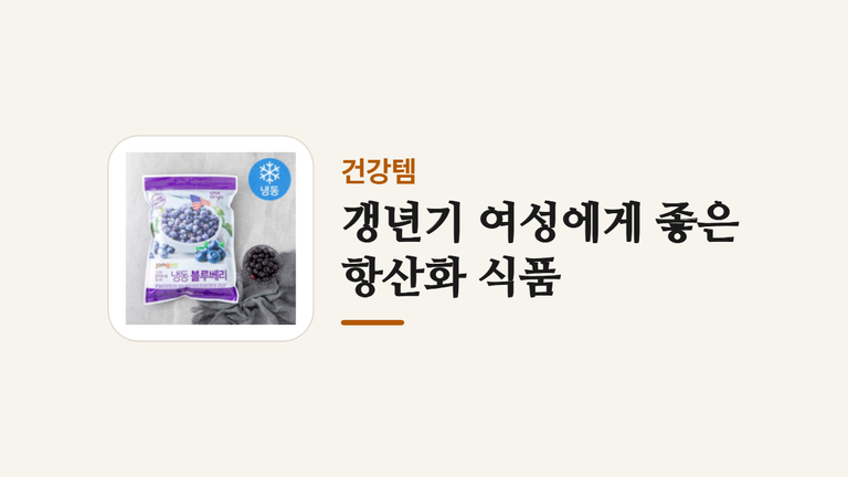 갱년기 여성에게 좋은 항산화 식품